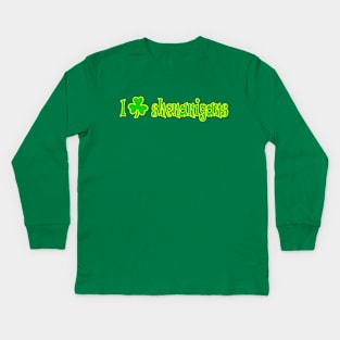 I Love Shenanigans Kids Long Sleeve T-Shirt